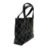 シャネル CHANEL ワイルドステッチ ハンドバッグ A18126 ブラック ゴールド金具 カーフ レディース トートバッグ