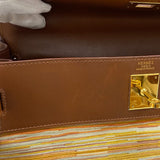 エルメス HERMES ケリー32 内縫い ヴィブラート □F刻 ブラウン ゴールド金具 ボックスカーフ レディース ハンドバッグ ショルダーバッグ