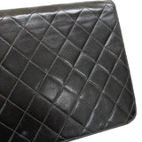 シャネル CHANEL プッシュロック ショルダーバッグ ブラック ゴールド金具 ラムスキン レディース