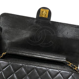 シャネル CHANEL プッシュロック ショルダーバッグ ブラック ゴールド金具 ラムスキン レディース