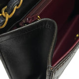 シャネル CHANEL プッシュロック ショルダーバッグ ブラック ゴールド金具 ラムスキン レディース