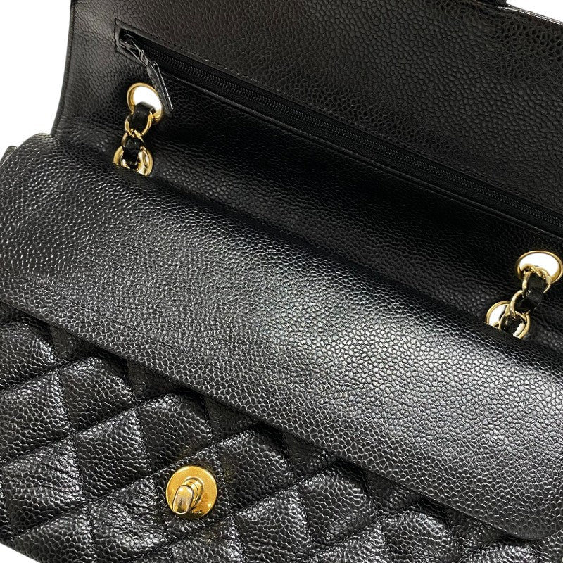シャネル CHANEL マトラッセ25 A01112 ブラック ゴールド金具 キャビアスキン レディース ショルダーバッグ