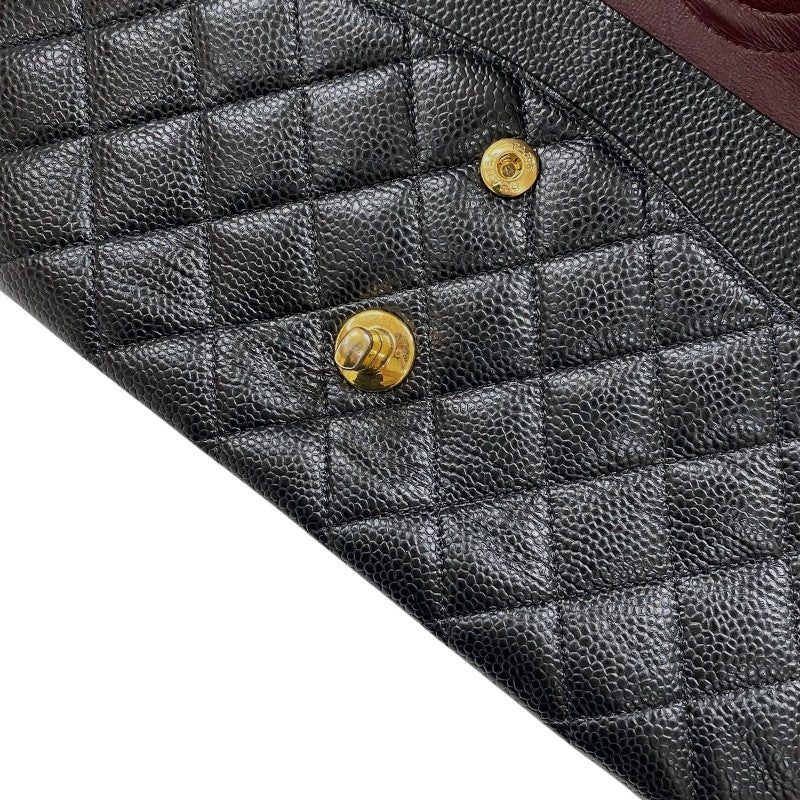 シャネル CHANEL マトラッセ25 A01112 ブラック ゴールド金具 キャビアスキン レディース ショルダーバッグ