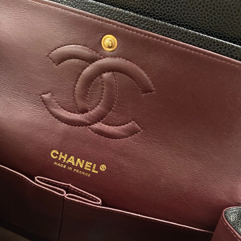 シャネル CHANEL マトラッセ25 A01112 ブラック ゴールド金具 キャビアスキン レディース ショルダーバッグ