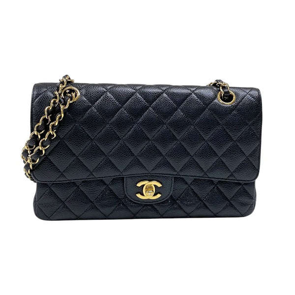 シャネル CHANEL マトラッセ25 A01112 ブラック ゴールド金具 キャビアスキン レディース ショルダーバッグ