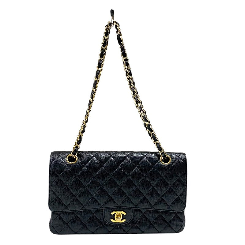 シャネル CHANEL マトラッセ25 A01112 ブラック ゴールド金具 キャビアスキン レディース ショルダーバッグ