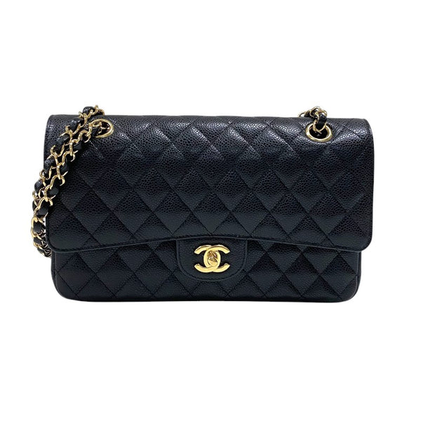 シャネル CHANEL マトラッセ25 A01112 ブラック ゴールド金具 キャビアスキン レディース ショルダーバッグ