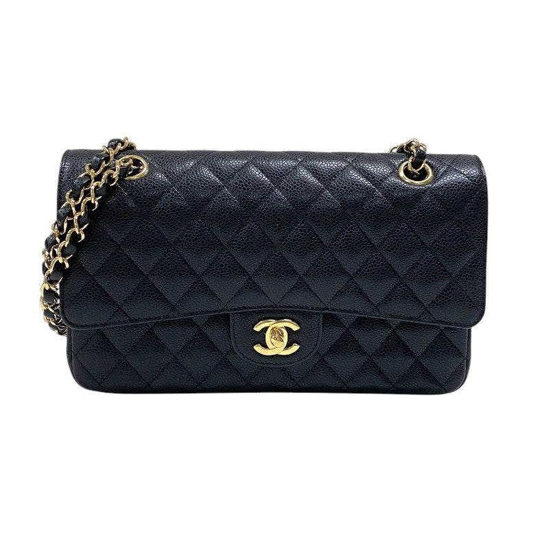 シャネル CHANEL マトラッセ25 A01112 ブラック ゴールド金具 キャビアスキン レディース ショルダーバッグ