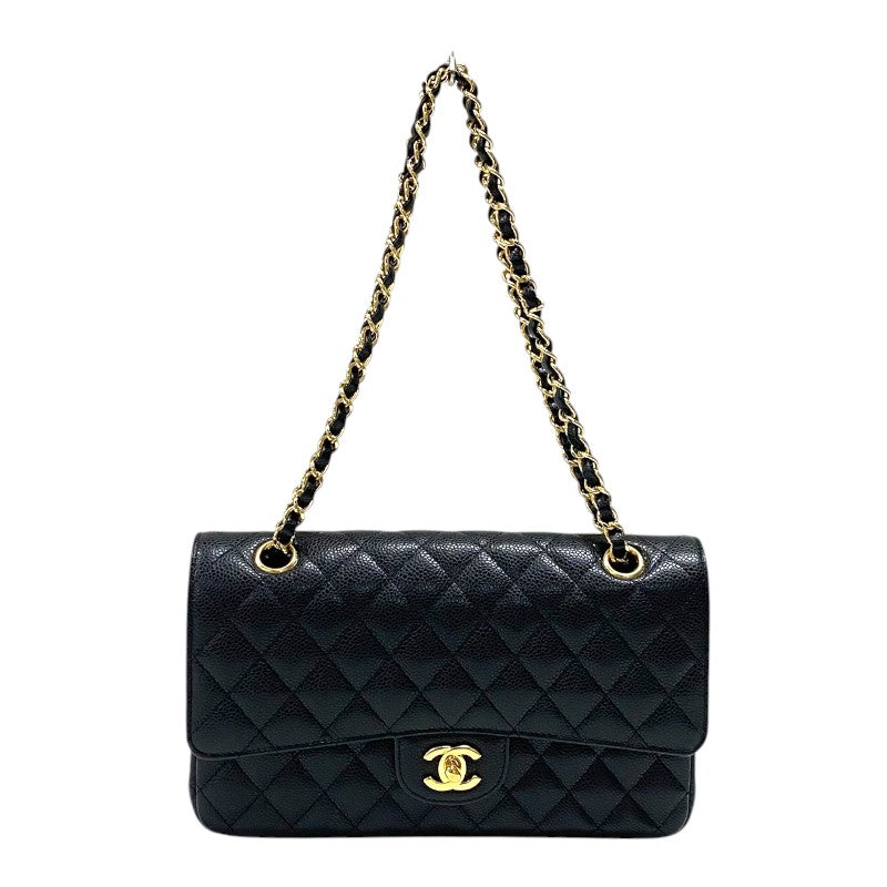 シャネル CHANEL マトラッセ25 A01112 ブラック ゴールド金具 キャビアスキン レディース ショルダーバッグ