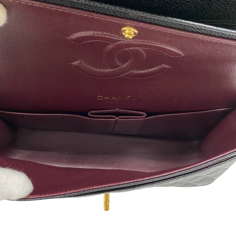 シャネル CHANEL マトラッセ25 A01112 ブラック ゴールド金具 キャビアスキン レディース ショルダーバッグ