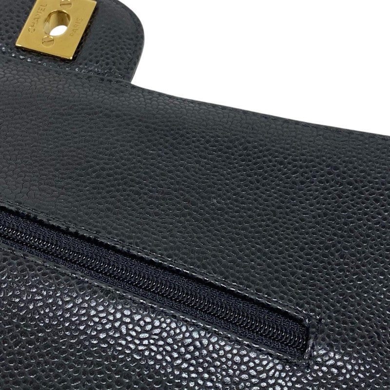 シャネル CHANEL マトラッセ25 A01112 ブラック ゴールド金具 キャビアスキン レディース ショルダーバッグ
