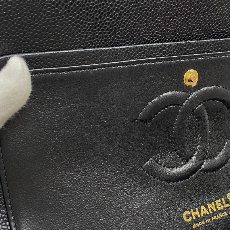 シャネル CHANEL マトラッセ25 A01112 ブラック ゴールド金具 キャビアスキン レディース ショルダーバッグ