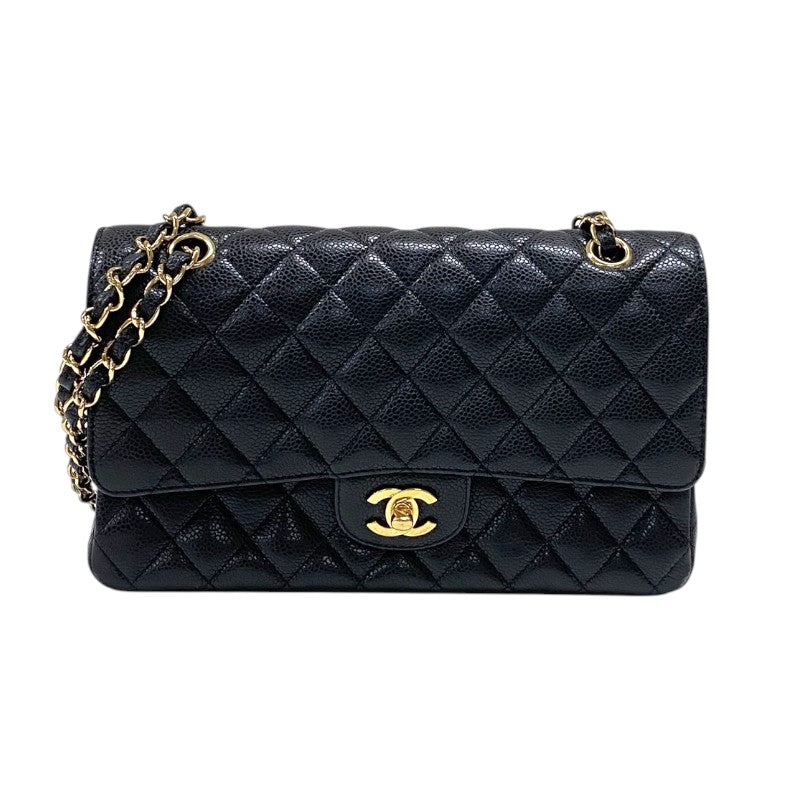 シャネル CHANEL マトラッセ25 A01112 ブラック ゴールド金具 キャビアスキン レディース ショルダーバッグ