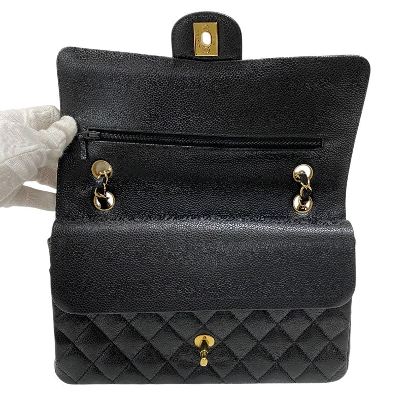 シャネル CHANEL マトラッセ25 A01112 ブラック ゴールド金具 キャビアスキン レディース ショルダーバッグ