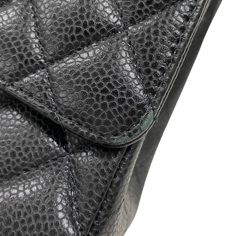 シャネル CHANEL マトラッセ25 A01112 ブラック ゴールド金具 キャビアスキン レディース ショルダーバッグ