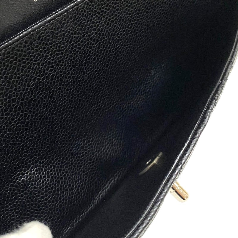 シャネル CHANEL マトラッセ25 A01112 ブラック シルバー金具 キャビアスキン レディース ショルダーバッグ