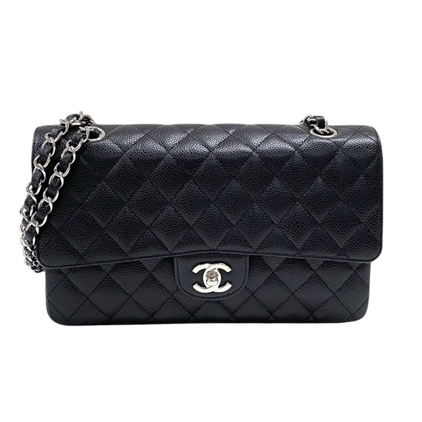 シャネル CHANEL マトラッセ25 A01112 ブラック シルバー金具 キャビアスキン レディース ショルダーバッグ