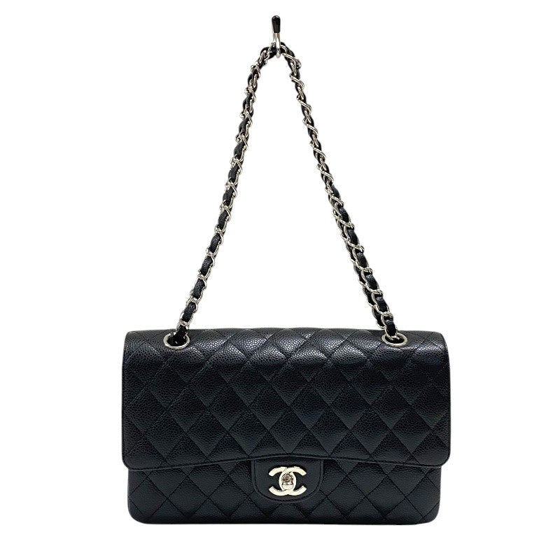 シャネル CHANEL マトラッセ25 A01112 ブラック シルバー金具 キャビアスキン レディース ショルダーバッグ