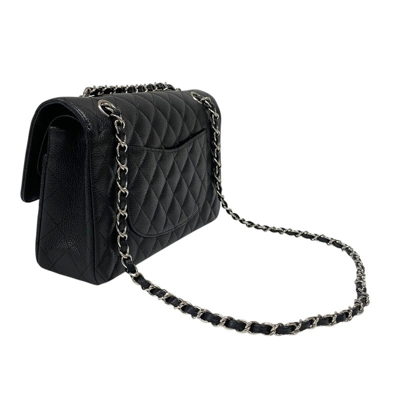シャネル CHANEL マトラッセ25 A01112 ブラック シルバー金具 キャビアスキン レディース ショルダーバッグ