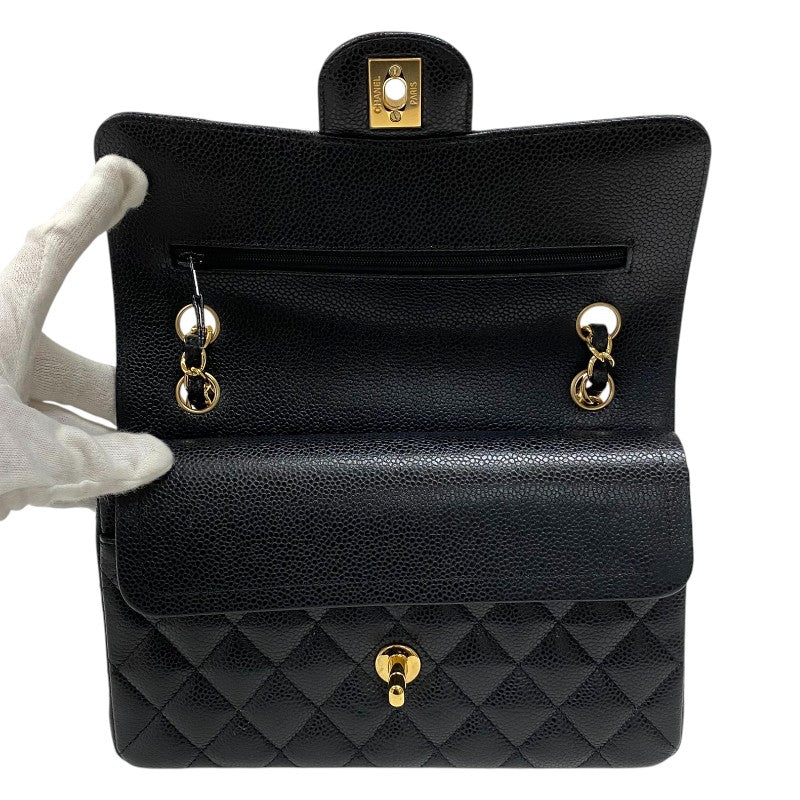シャネル CHANEL マトラッセ23 A01113 ブラック ゴールド金具 キャビアスキン レディース ショルダーバッグ