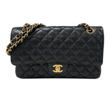 シャネル CHANEL マトラッセ25 A01112 ブラック ゴールド金具 24番台 キャビアスキン レディース ショルダーバッグ
