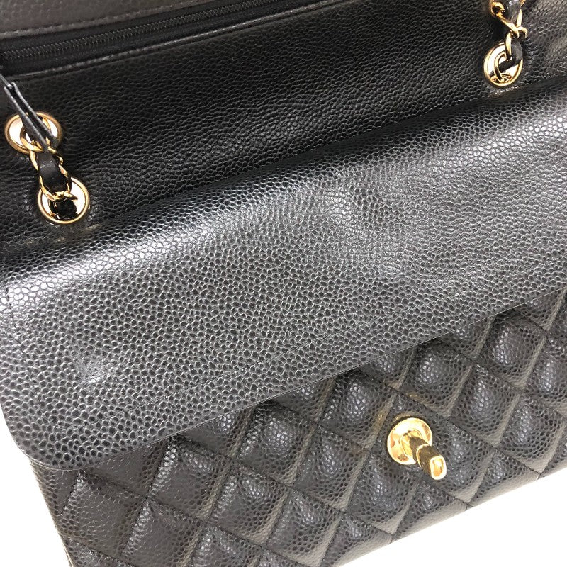 シャネル CHANEL マトラッセ25 A01112 ブラック ゴールド金具 24番台 キャビアスキン レディース ショルダーバッグ