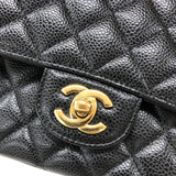 シャネル CHANEL マトラッセ25 A01112 ブラック ゴールド金具 24番台 キャビアスキン レディース ショルダーバッグ