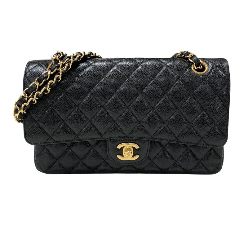 シャネル CHANEL マトラッセ25 A01112 ブラック ゴールド金具 24番台 キャビアスキン レディース ショルダーバッグ