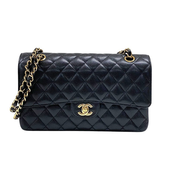 シャネル CHANEL マトラッセ25 A01112 ブラック ゴールド金具 キャビアスキン レディース ショルダーバッグ