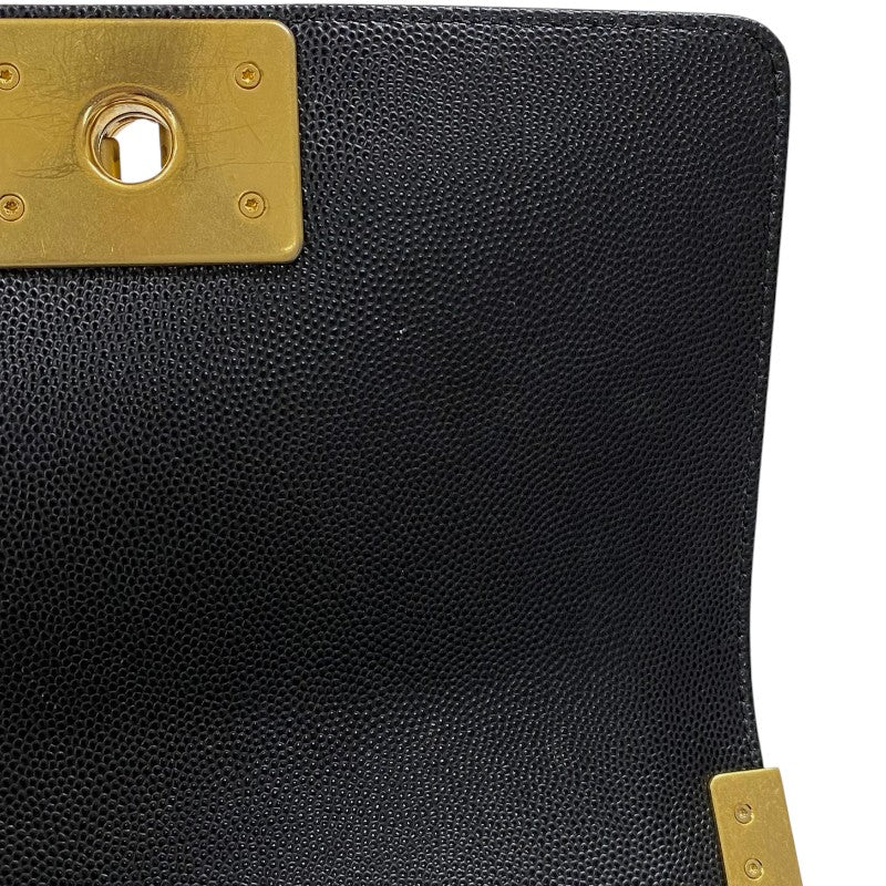 シャネル CHANEL ボーイシャネル20 A67085 ブラック ゴールド金具 キャビアスキン レディース ショルダーバッグ