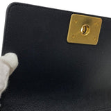 シャネル CHANEL ボーイシャネル20 A67085 ブラック ゴールド金具 キャビアスキン レディース ショルダーバッグ