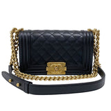 シャネル CHANEL ボーイシャネル20 A67085 ブラック ゴールド金具 キャビアスキン レディース ショルダーバッグ