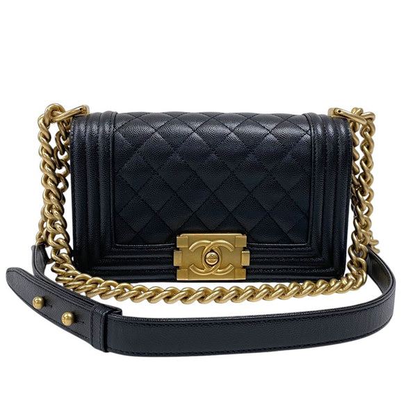 シャネル CHANEL ボーイシャネル20 A67085 ブラック ゴールド金具 キャビアスキン レディース ショルダーバッグ