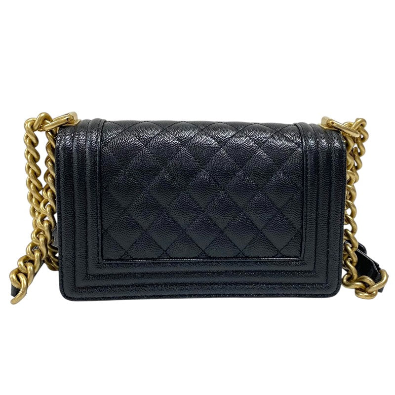 シャネル CHANEL ボーイシャネル20 A67085 ブラック ゴールド金具 キャビアスキン レディース ショルダーバッグ