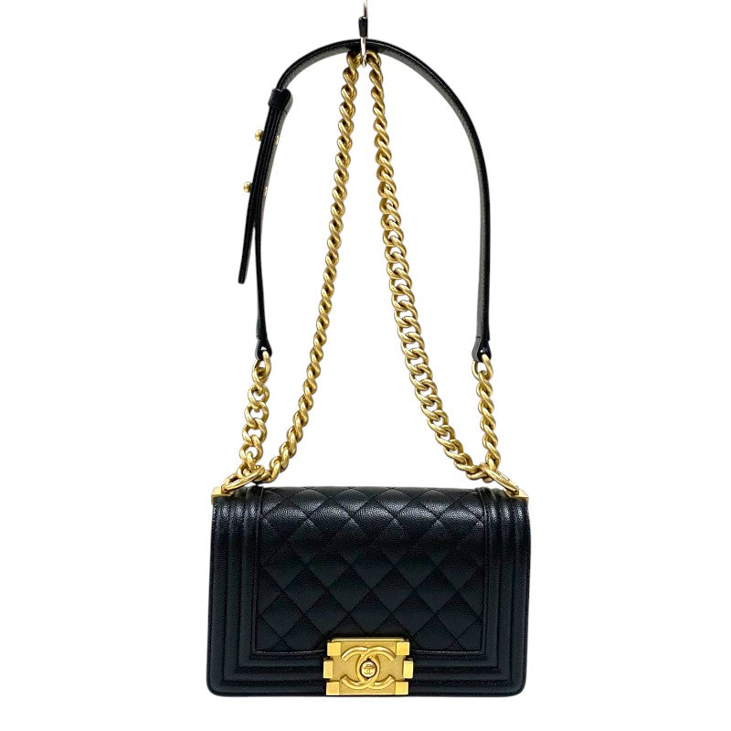 シャネル CHANEL ボーイシャネル20 A67085 ブラック ゴールド金具 キャビアスキン レディース ショルダーバッグ