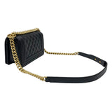 シャネル CHANEL ボーイシャネル20 A67085 ブラック ゴールド金具 キャビアスキン レディース ショルダーバッグ