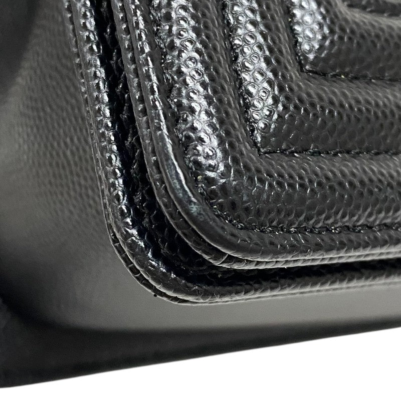 シャネル CHANEL ボーイシャネル20 A67085 ブラック ゴールド金具 キャビアスキン レディース ショルダーバッグ