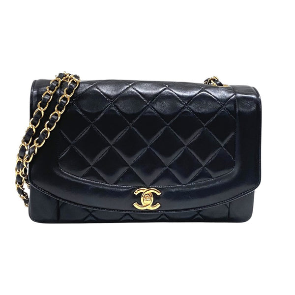 シャネル CHANEL ダイアナ25 A01165 2番台 ブラック ゴールド金具 ラムスキン レディース ショルダーバッグ