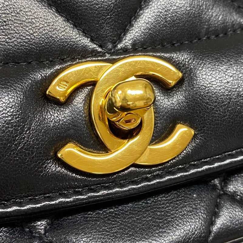 シャネル CHANEL ダイアナ25 A01165 2番台 ブラック ゴールド金具 ラムスキン レディース ショルダーバッグ