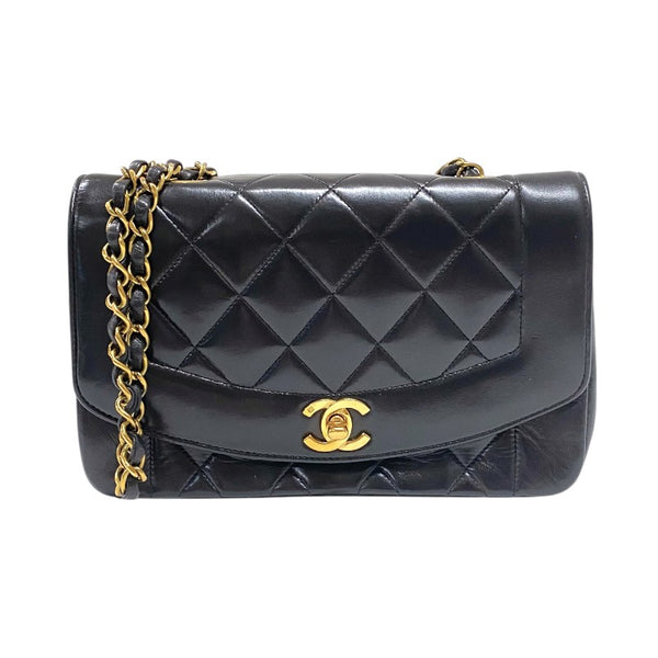 シャネル CHANEL ダイアナ22 A01164 3番台 ブラック ゴールド金具 ラムスキン レディース ショルダーバッグ