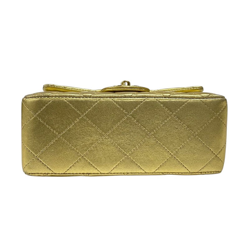 シャネル CHANEL ミニマトラッセ18 A01115 7番台 ゴールド ゴールド金具 ラムスキン レディース ショルダーバッグ
