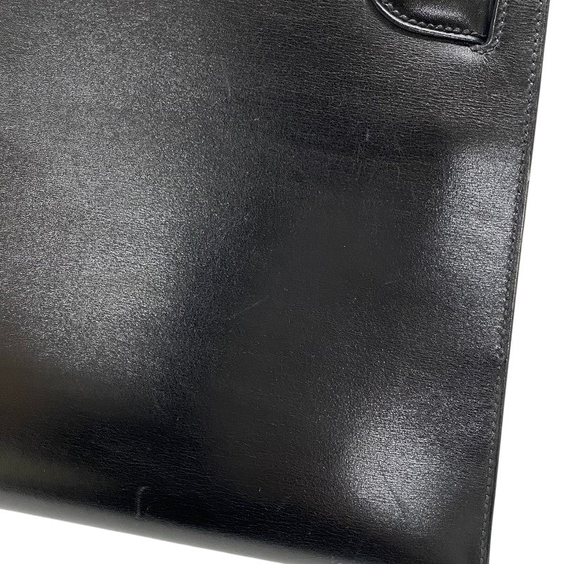 エルメス HERMES ケリー28 外縫い 〇Y刻 ブラック ゴールド金具 ボックスカーフ レディース ハンドバッグ ショルダーバッグ
