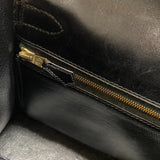 エルメス HERMES ケリー28 外縫い 〇Y刻 ブラック ゴールド金具 ボックスカーフ レディース ハンドバッグ ショルダーバッグ