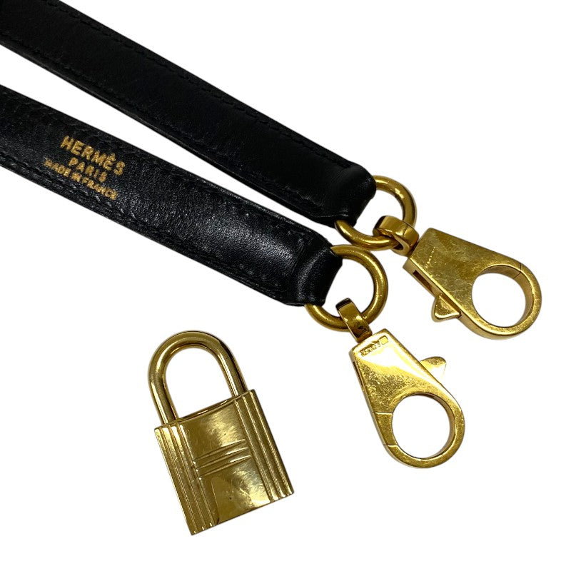 エルメス HERMES ケリー28 外縫い 〇Y刻 ブラック ゴールド金具 ボックスカーフ レディース ハンドバッグ ショルダーバッグ