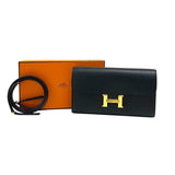 エルメス HERMES コンスタンストゥーゴー W刻 ブラック ゴールド金具 エプソン レディース ショルダーバッグ クラッチバッグ