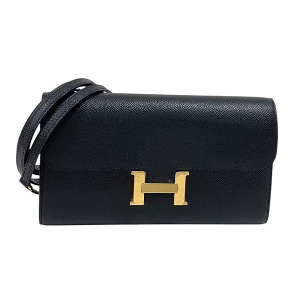 エルメス HERMES コンスタンストゥーゴー W刻 ブラック ゴールド金具 エプソン レディース ショルダーバッグ クラッチバッグ