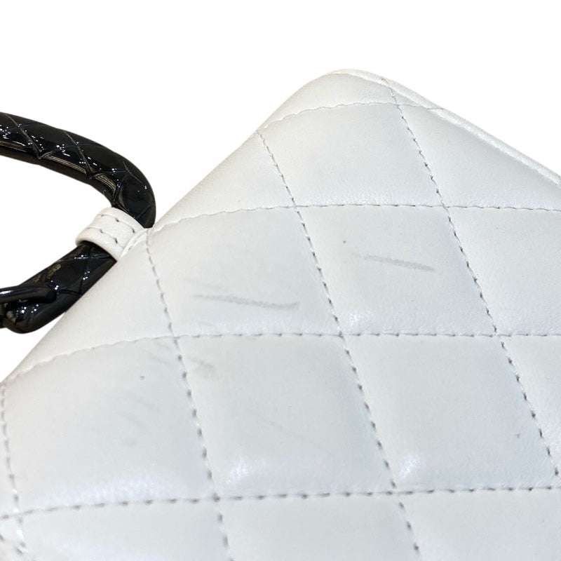 シャネル CHANEL ジュエルフック カードケース AP2397 ホワイト/BK金具 ラムスキン レディース カードケース