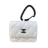 シャネル CHANEL ジュエルフック カードケース AP2397 ホワイト/BK金具 ラムスキン レディース カードケース