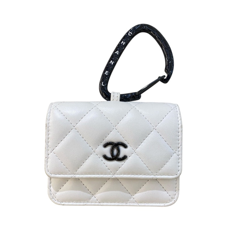 シャネル CHANEL ジュエルフック カードケース AP2397 ホワイト/BK金具 ラムスキン レディース カードケース