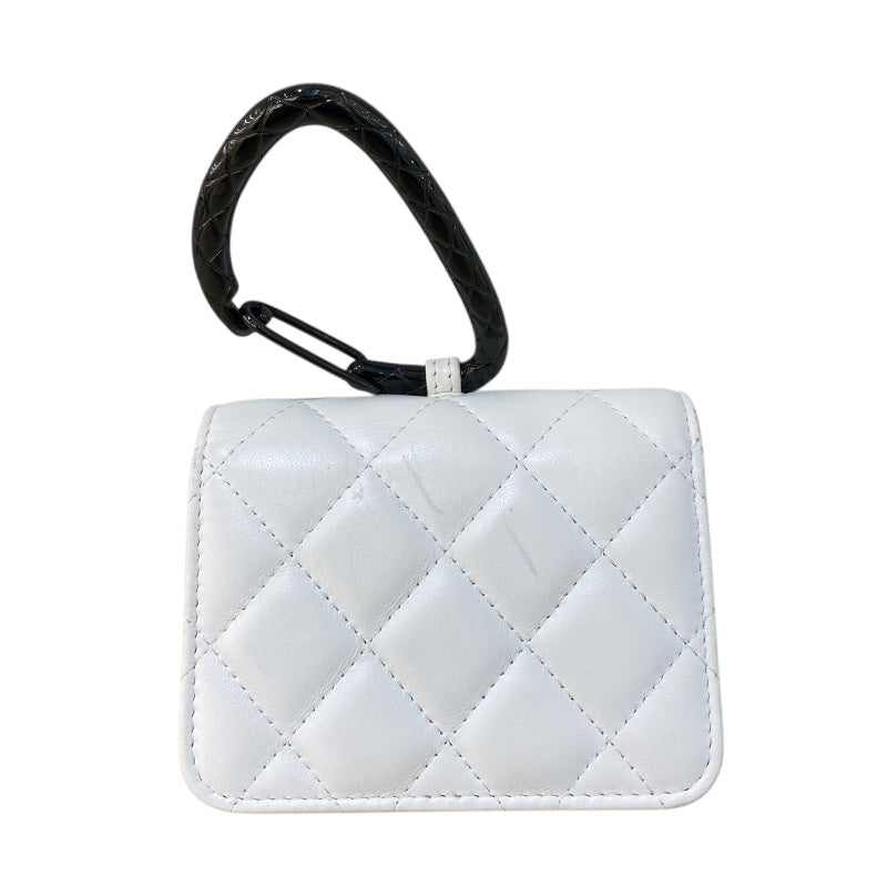 シャネル CHANEL ジュエルフック カードケース AP2397 ホワイト/BK金具 ラムスキン レディース カードケース